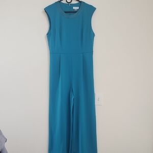 Calvin Klein Sleeveless Teal Jumpsuit